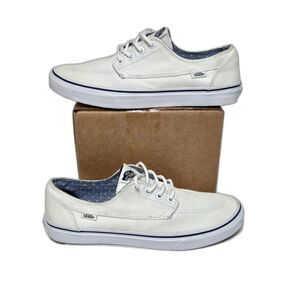 Vans Canvas Deck Shoes | Men's Size 8.5 / Women's Size 10 | White Coastal